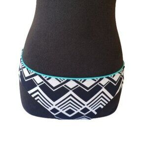 A.n.a. Swimwear 6 Hipkini Bikini Bottom Blk Wht Teal Swimwear Beach Poolside